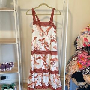 Tropical Print Maxi Dress
